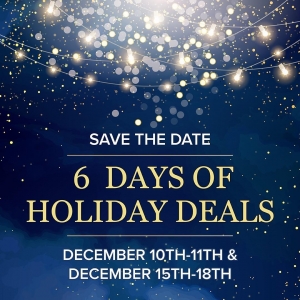 The holiday season is one of our busiest times of the year. Maybe you're looking for the perfect gift for a family member or friend. Maybe you could use a little pampering too. We hear ya!â
â
📆 Mark your calendars. Save the date.â
Starting tomorrow, don't be late. We're going to kick-off 6 Days of Holiday Deals.â
â
Get ahold of us on the day of the deal to lock in the special. Call or text 760-642-7014 or you can DM or email us too.â
â
Must be used within (12) months of purchase. Can't be combined with other offers or discounts. No refunds